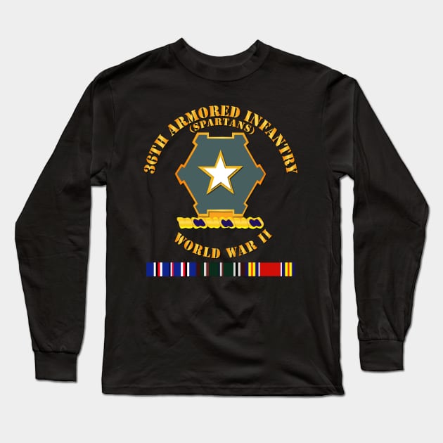 36th Armored Infantry - Spartans - WWII w EU SVC Long Sleeve T-Shirt by twix123844